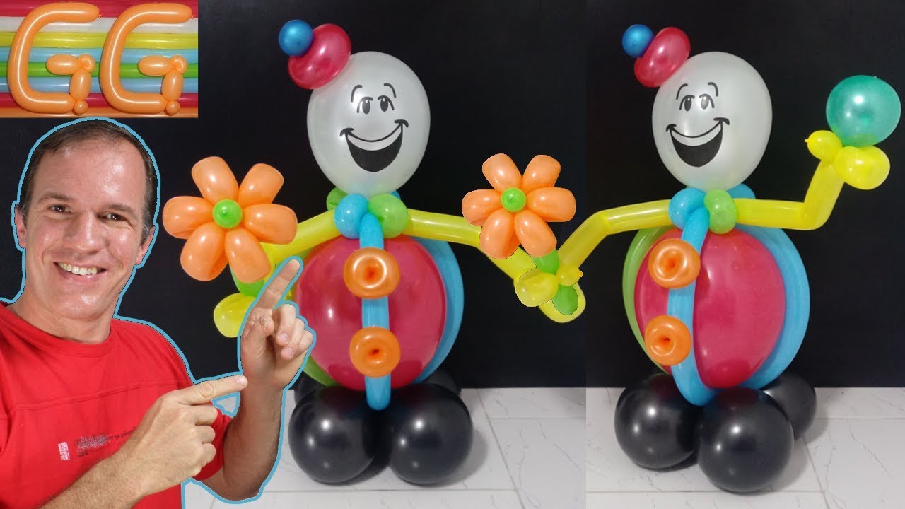 como hacer un payaso con globos - globoflexia facil - figuras con globos