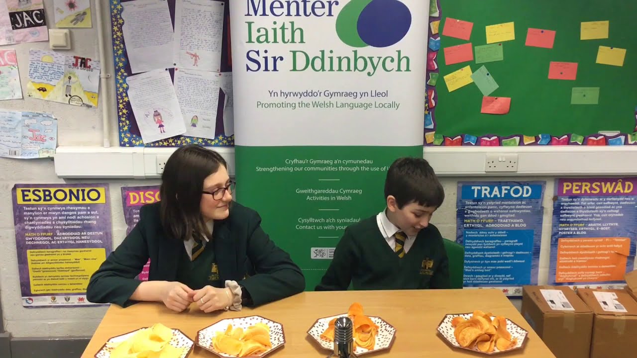 Sialens blasu... Pringles - Hwb yr Iaith, Ysgol Brynhyfryd (Rhan 1)