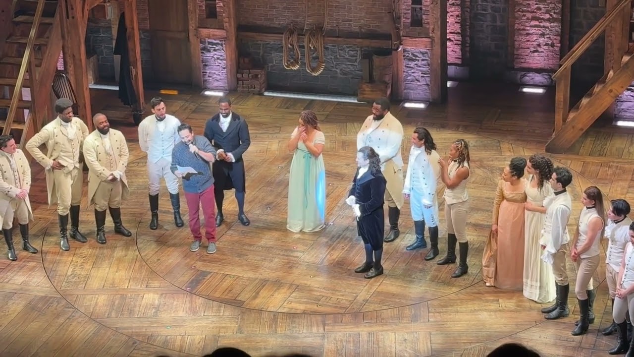 Miguel Cervantes final Hamilton curtain call January 7, 2024.