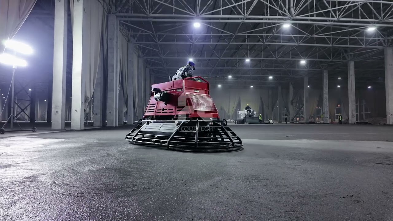 Процесс затирки бетона #floortech #затиркабетона #промышленныйпол #бетонныйпол #двухроторныйвертолет