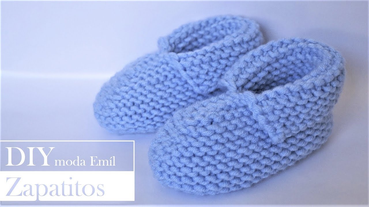 Cómo tejer zapatitos de bebé a dos agujas para principiantes