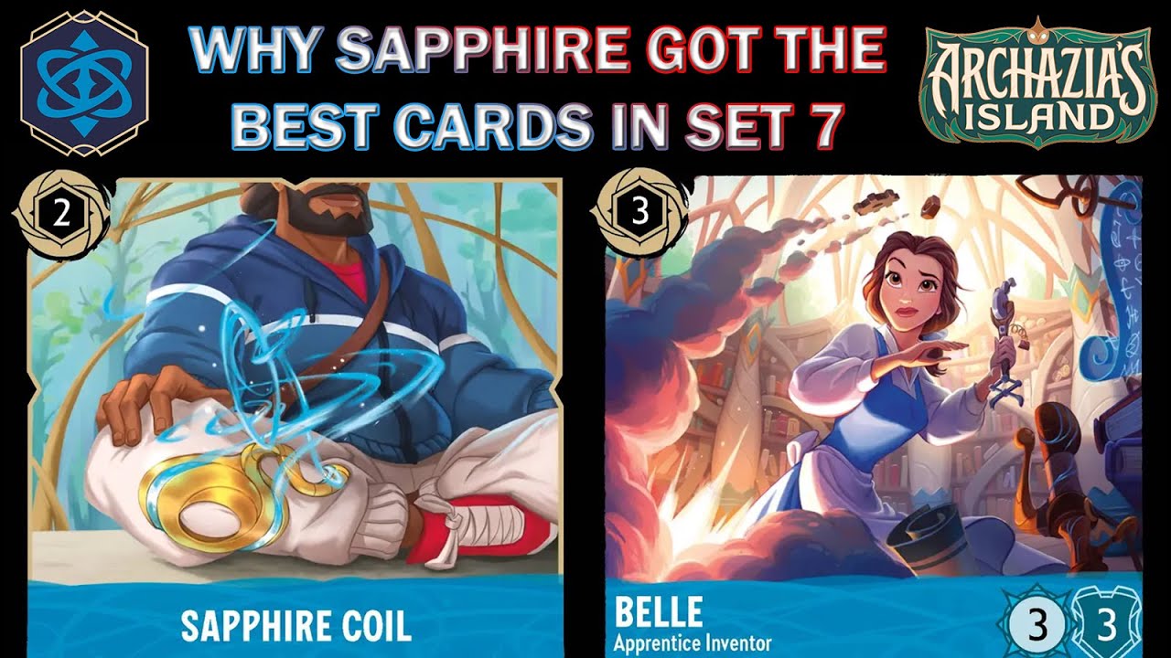 🔵 ARCHAZIA'S ISLAND SAPPHIRE CARD REVIEW - BEST INK IN THE GAME - Set 7 Disney Lorcana