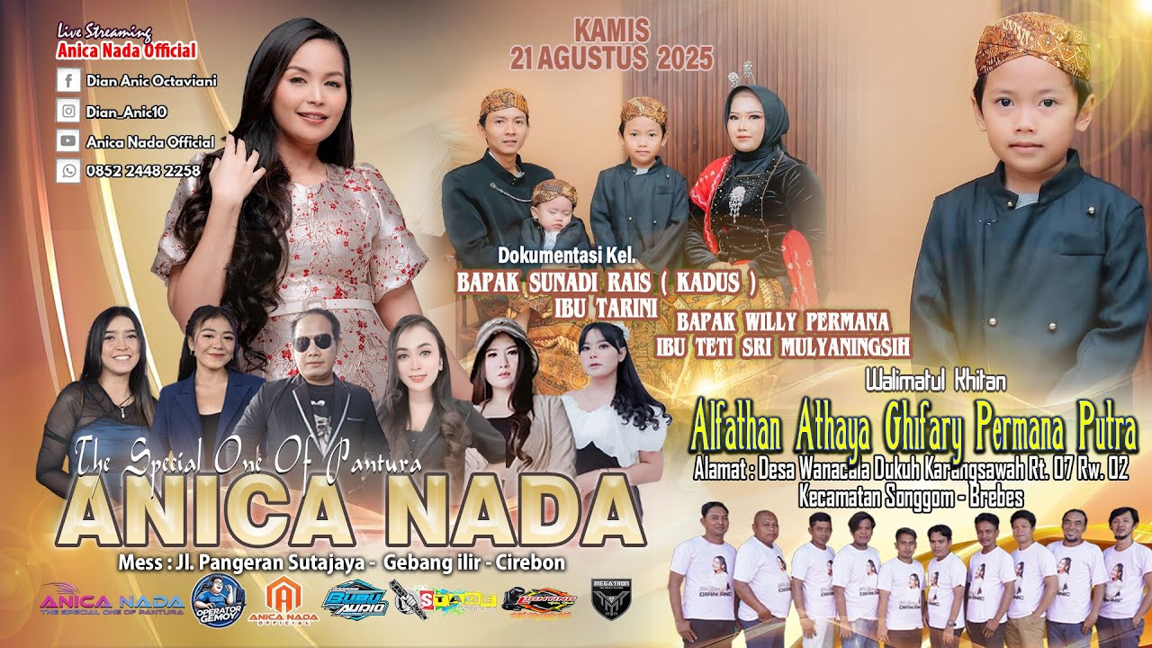🔴LIVE ANICA NADA ( DIAN ANIC ) | EDISI SIANG 21 AGUSTUS 2025 | WANACALA | SONGGOM | BREBES