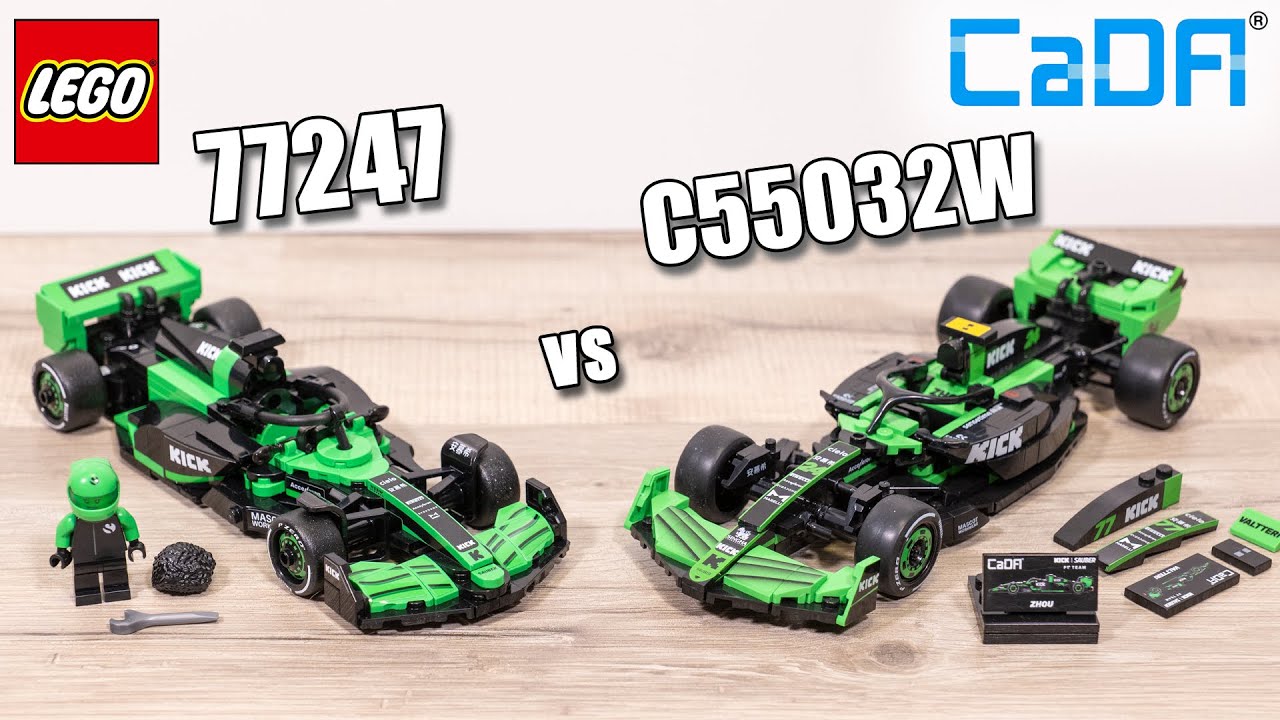 How Good is CaDA? | CaDA vs LEGO F1 Cars | KICK Sauber F1 Team C44 | CaDA C55032W vs LEGO 77247