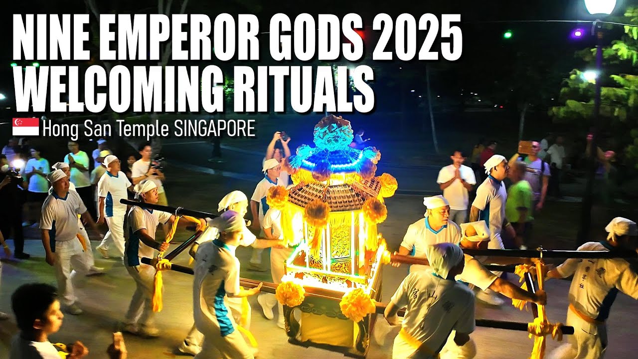 Welcoming Nine Emperor Gods Festival 2025 九皇爷 - Hong San Temple, Singapore 🇸🇬 - Walking Tour [4K]