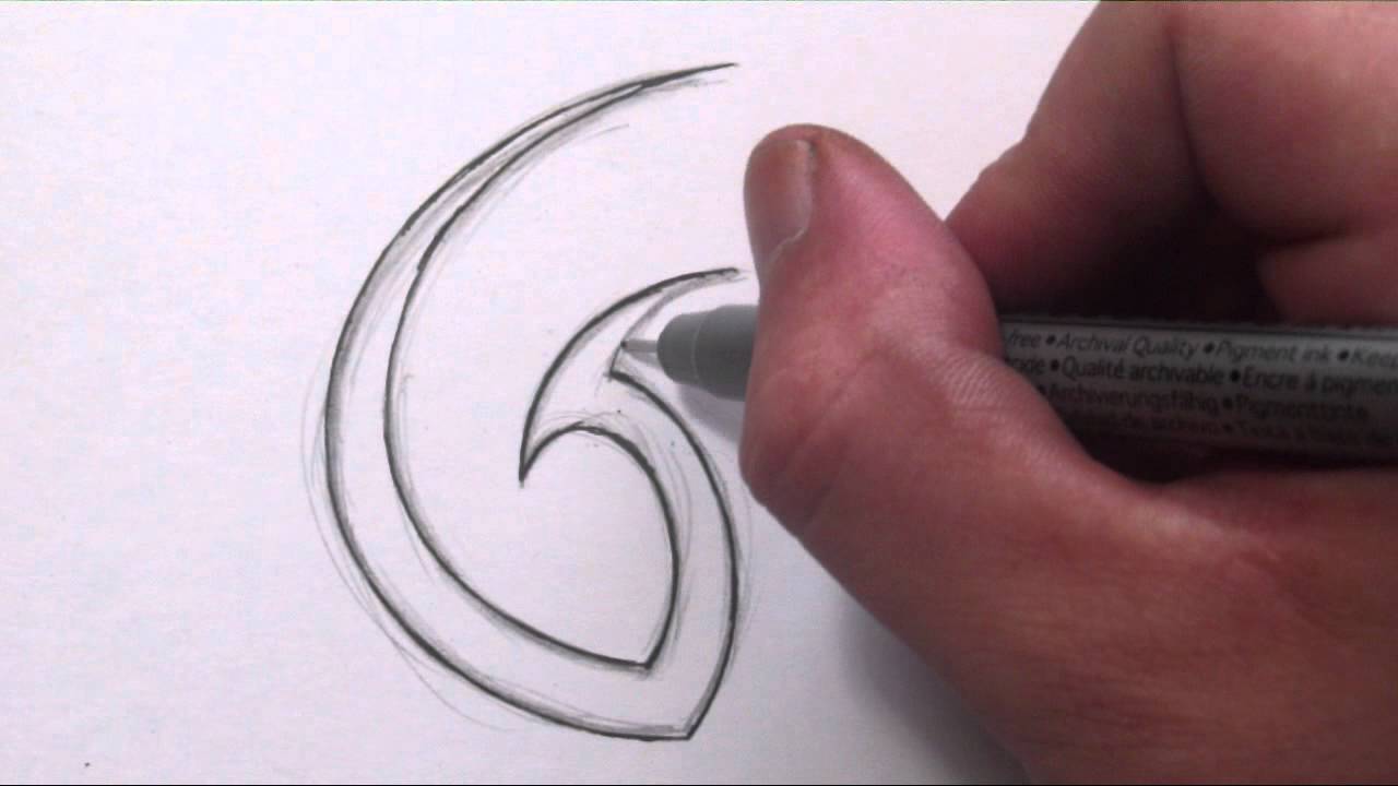 How To Draw a Simple Tribal Letter G