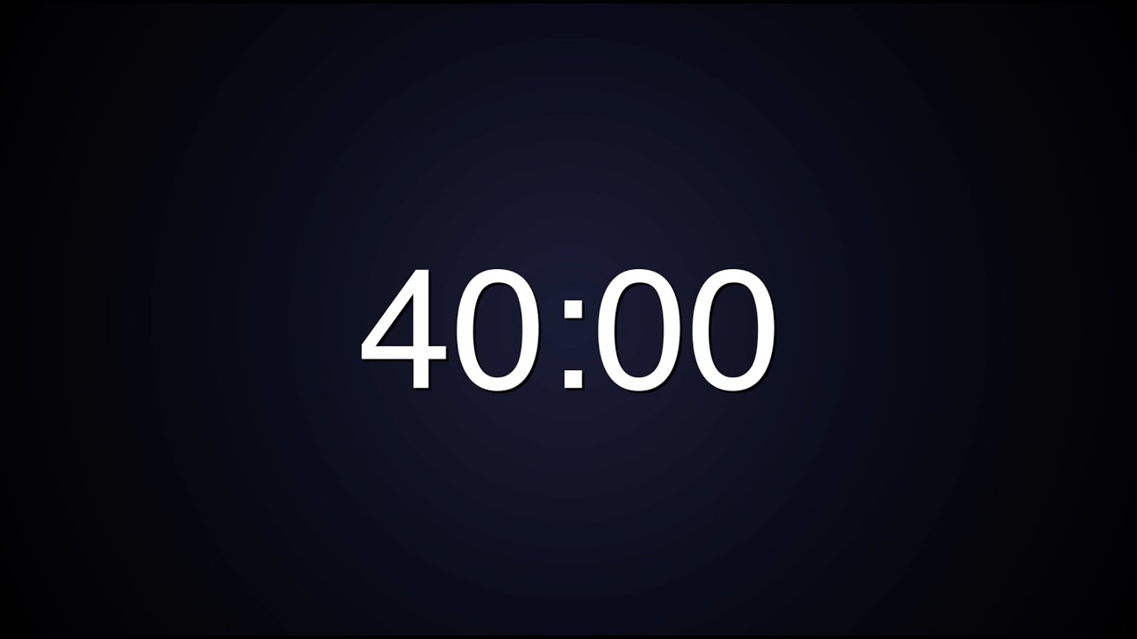 40 Minute Focus Timer for Work & Study