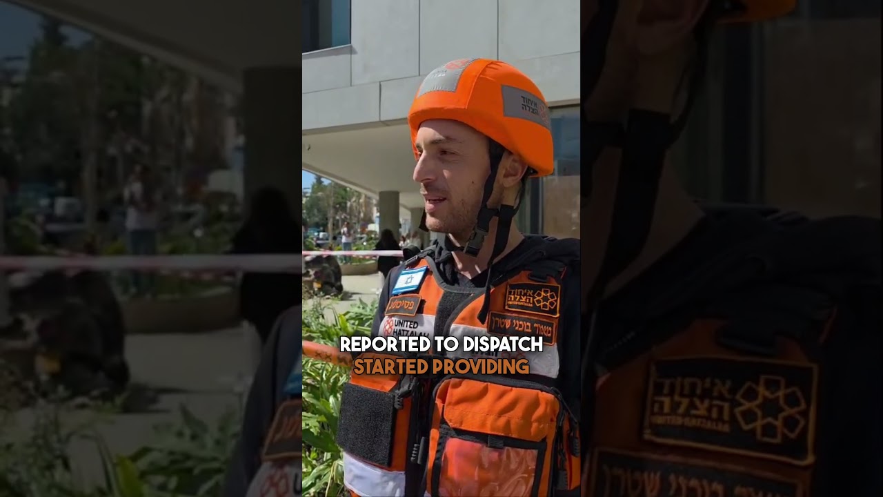 Psychotrauma united Hatzalah volunteer Maor Buchnik Reports from Tel Aviv After Impact missile hit