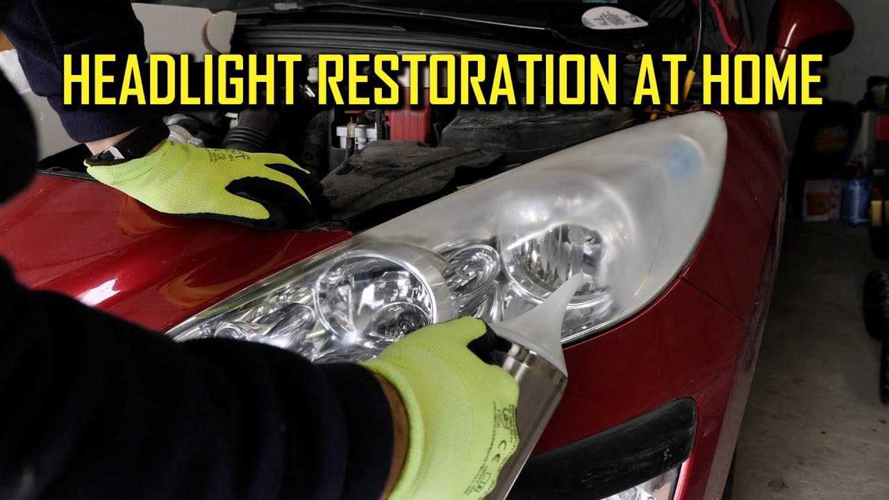 I DID HEADLIGHT POLISH (Polymer Vapour Polishing) ON THE OLD 308, AT HOME. Polish faruri acasa