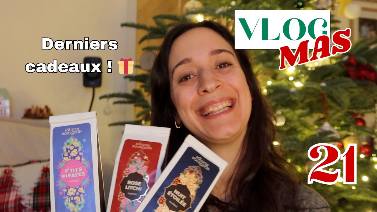 VLOGMAS 21 – Shopping derniers cadeaux + mini haul & idées repas de Noël 🎄✨