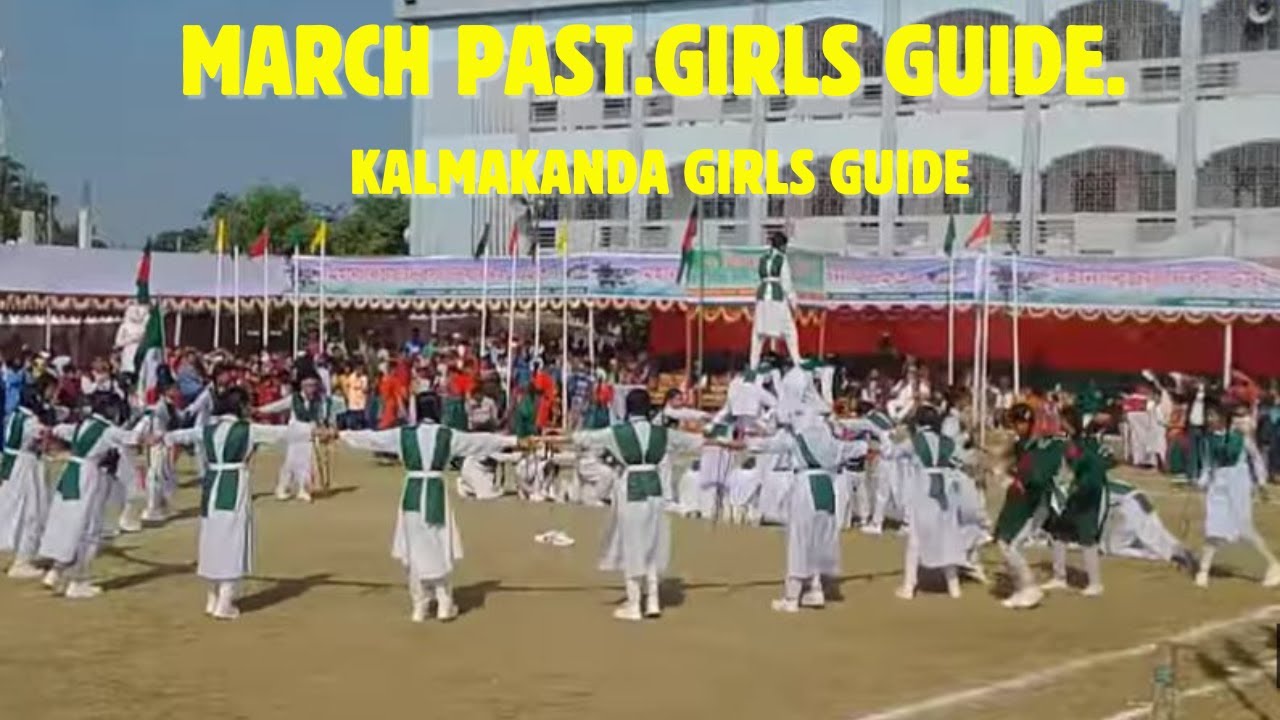 March Past.Girls Guide. Kalmakanda Girls guide, 16 December 2023। চলো বাংলাদেশ।। Cholo Bangladesh