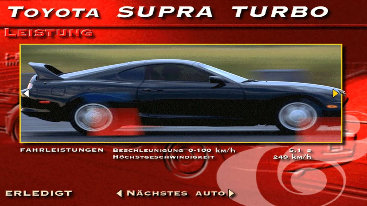 The Need for Speed (1994) - Toyota Supra - german