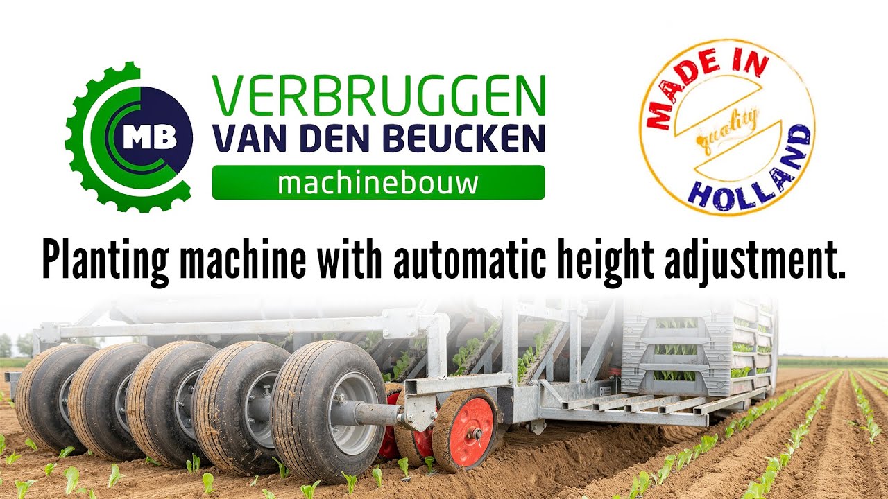 Planting machine with automatic height adjustment