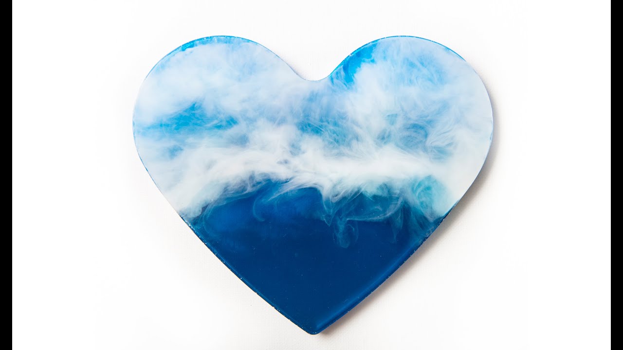 (111) Ocean Wave Resin in Heart & Square Molds