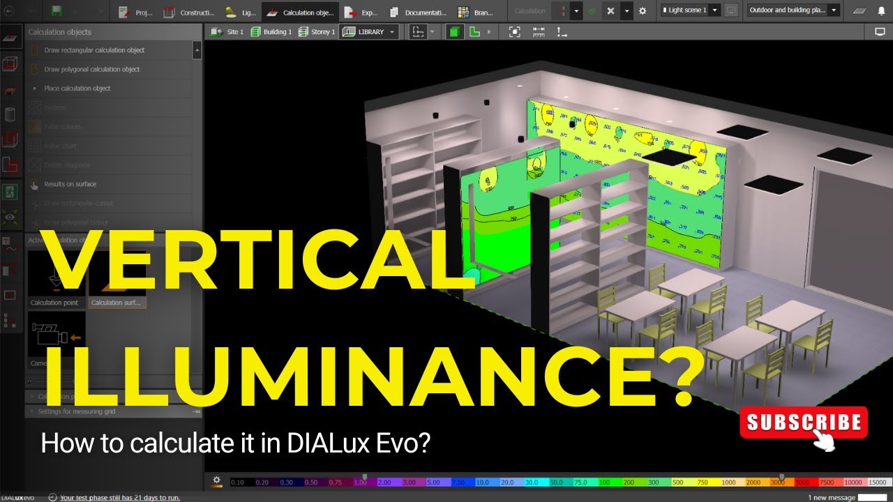 What is Vertical Illuminance and How to calculate it in DIALux Evo!