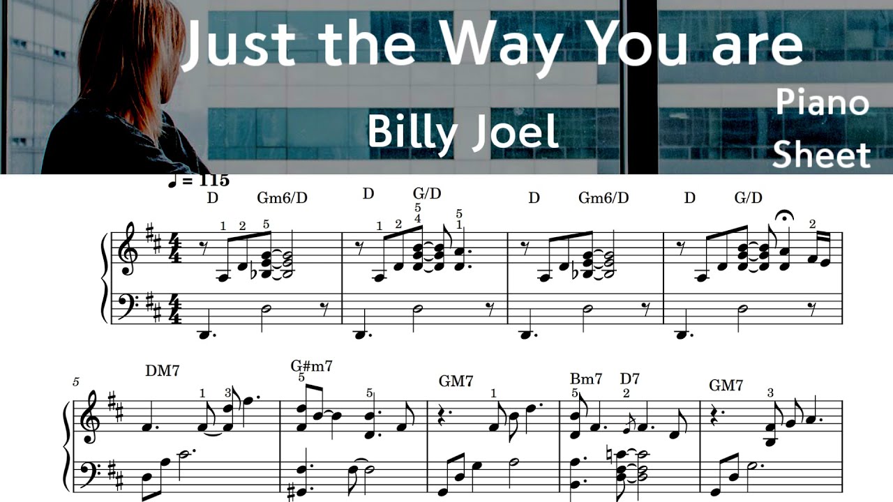 Just the Way You Are / Piano  Sheet Music / Billy Joel/ by SangHeart Play