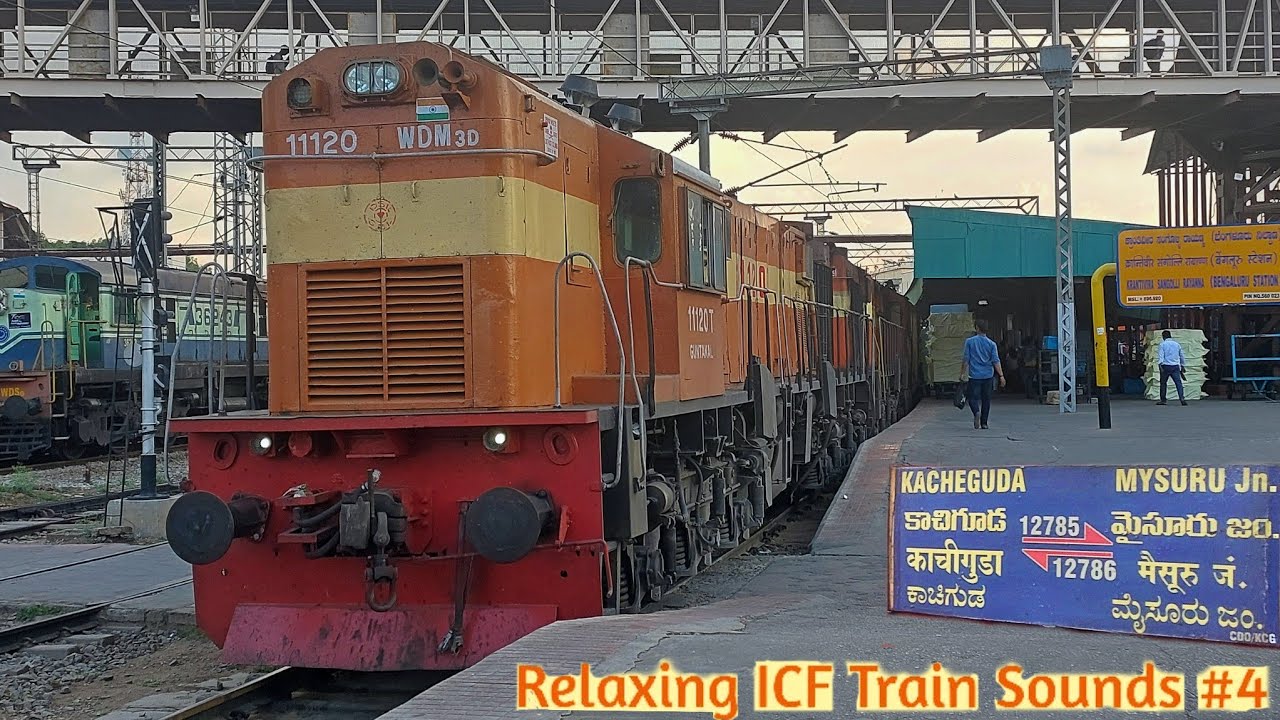 Journey behind GTL WDM 3D Twins | Old Classic Horns | Relaxing ICF Train Sounds #4 | INDIAN RAILWAYS