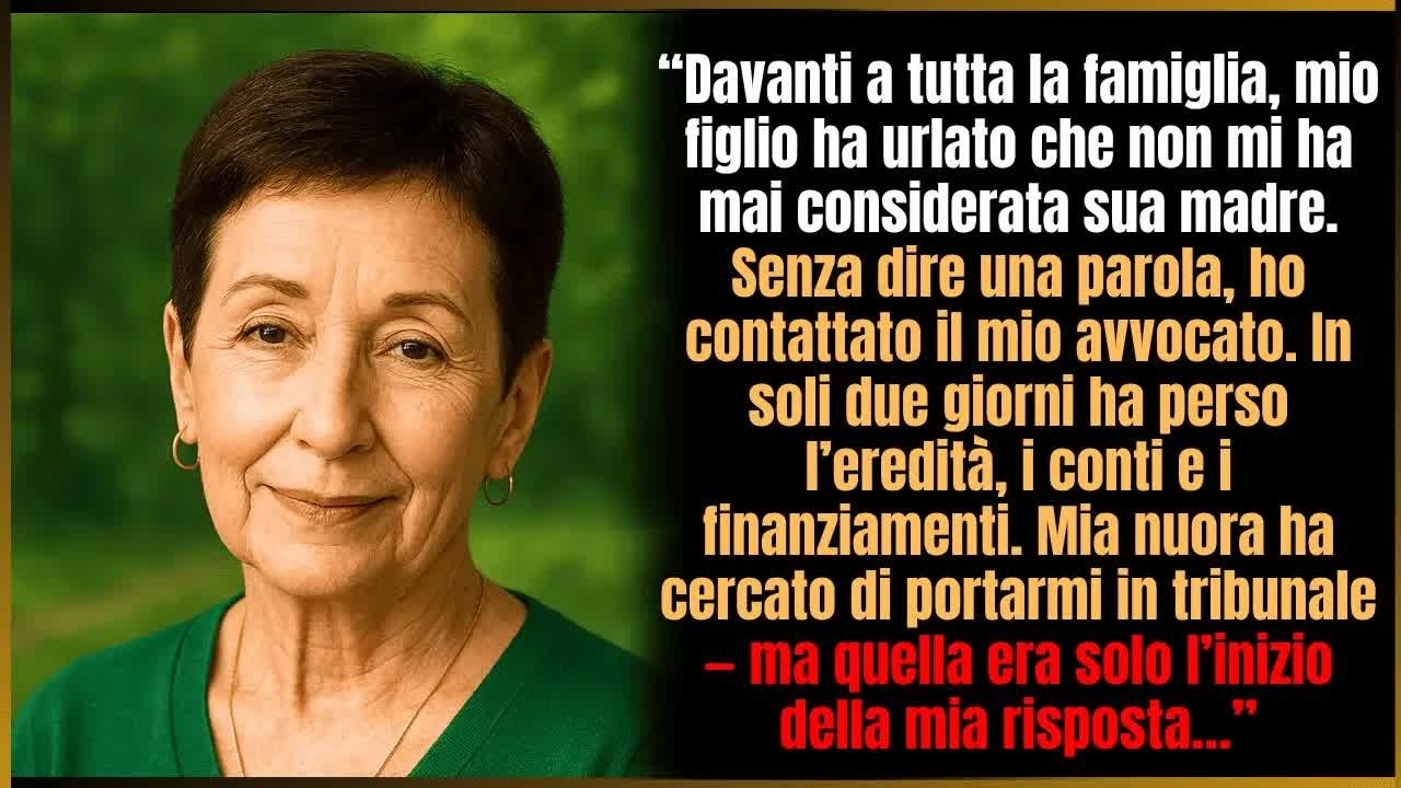 Mio figlio： “Non sei mai stata una madre!” Due giorni dopo, chiamai segretamente l’avvocato