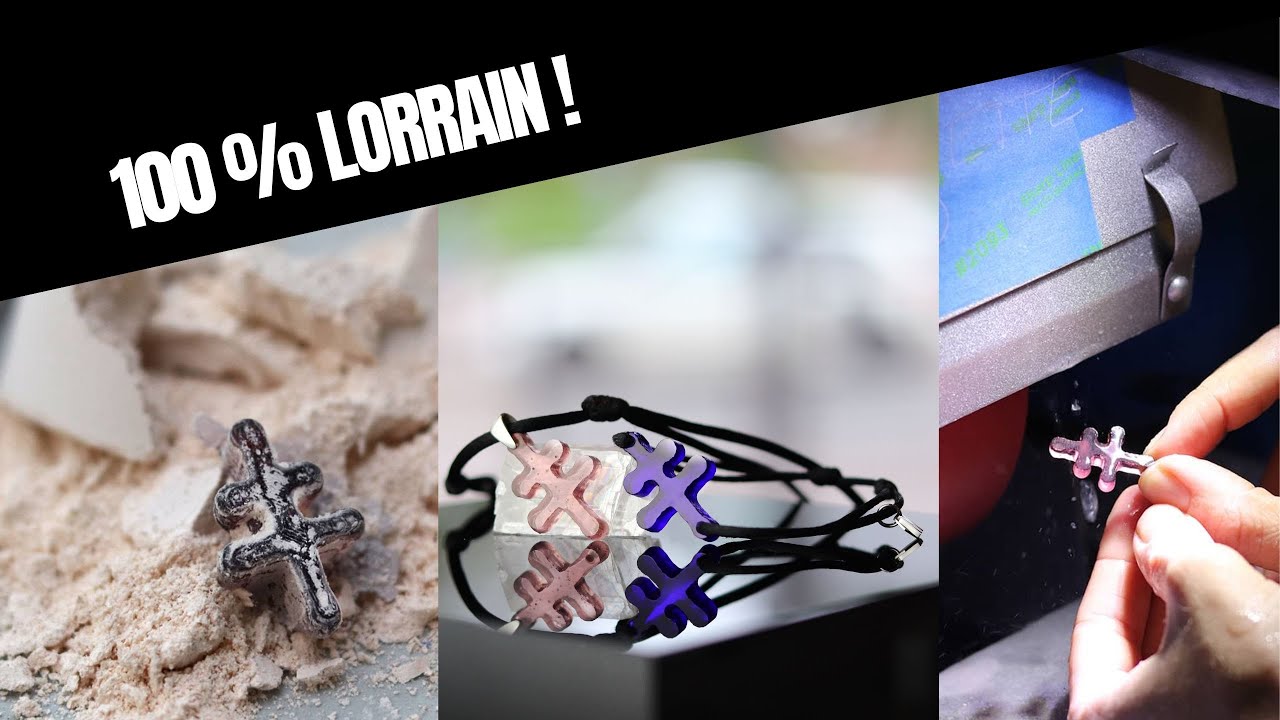 Fabrication : la croix de Lorraine, en pâte de verre 🇫🇷