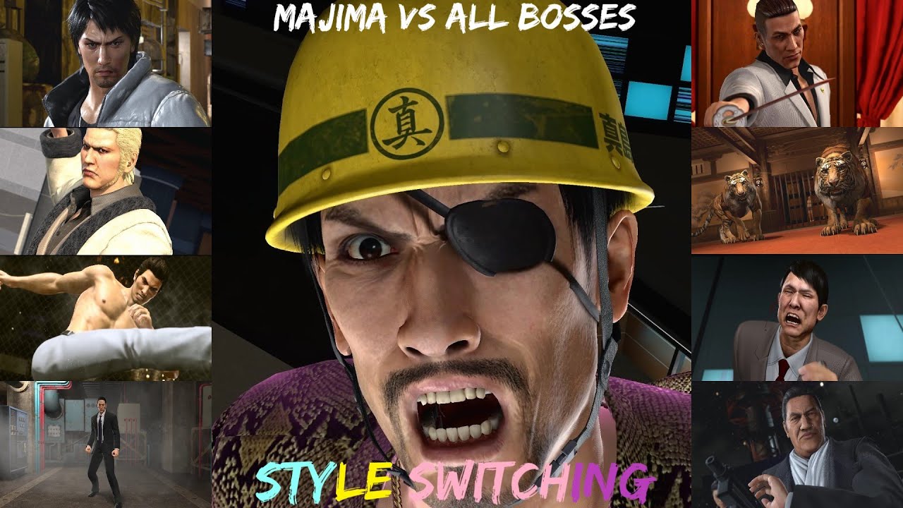 Yakuza Kiwami 2 900 Subs Special: Majima vs All Bosses [Style Switching]