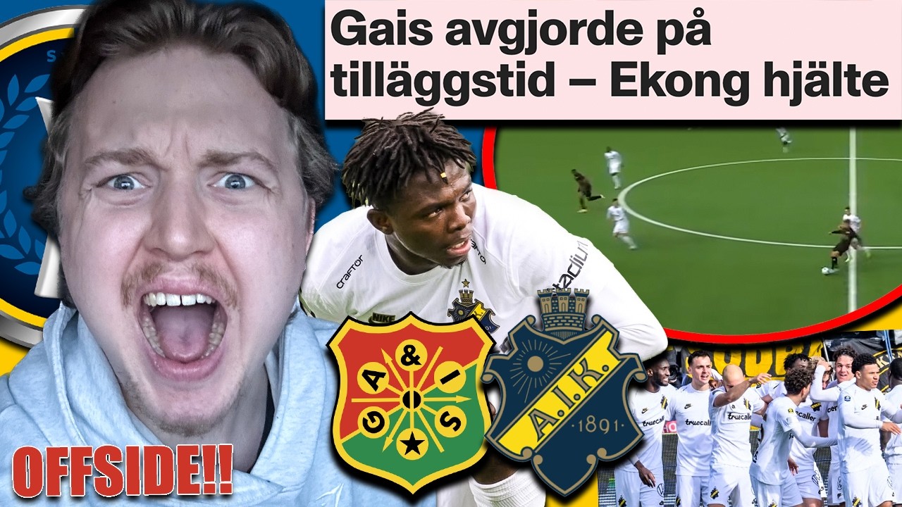 ÅKER UT efter DOMARTABBE!! - GAIS vs AIK