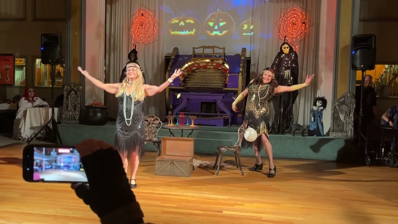 Heidi & Julia performing their “Cocktails For Two” routine at Thia’s 2025 Halloween Bash & Show!