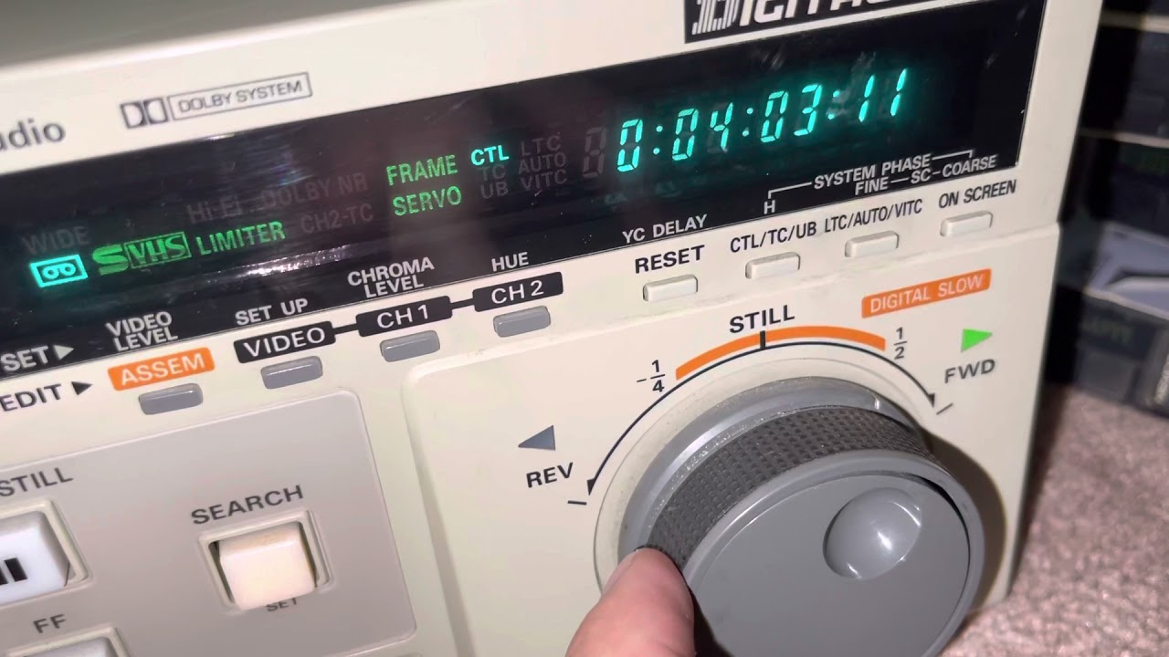 Panasonic DS-850 SUPER VHS S-VHS VCR quick test