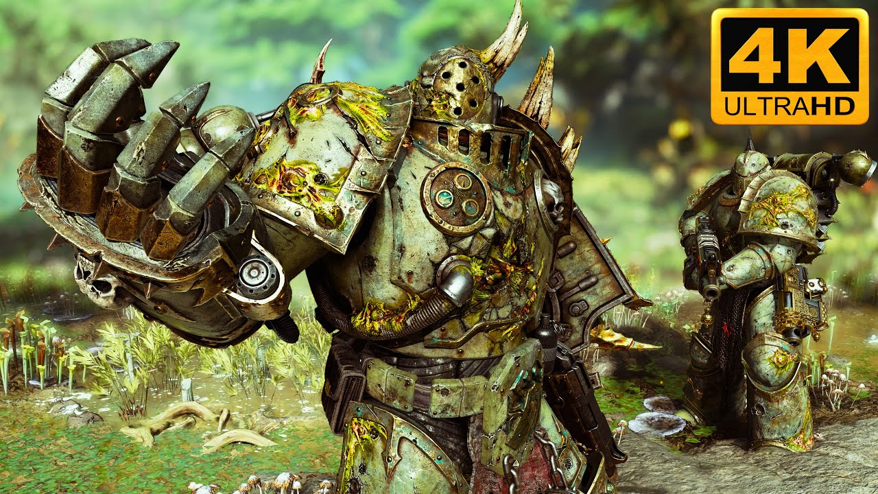 DEATH GUARD CHAMPION! 3 Plague Marines vs Tyranids - Warhammer 40k: Space Marine 2 (4K, Mod)