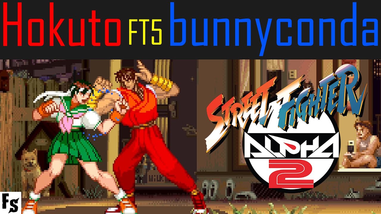 Street Fighter Alpha 2 - Hokuto [Sakura] vs bunnyconda [Guy] (Fightcade FT5)