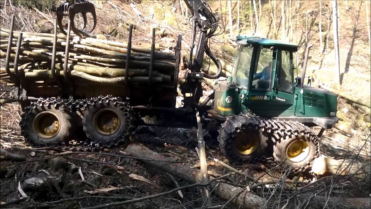 Forwarder Timberjack 1110 beim Einsatz am Hornberg