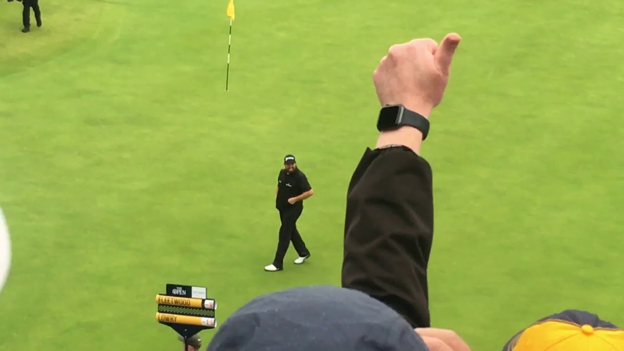Shane Lowry, walking up 18th on final day of the Open