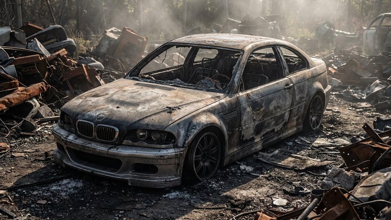ASMR Car Restoring Completely Burned BMW M3 GTR E46 | [Abandoned Condition TO Looking New]