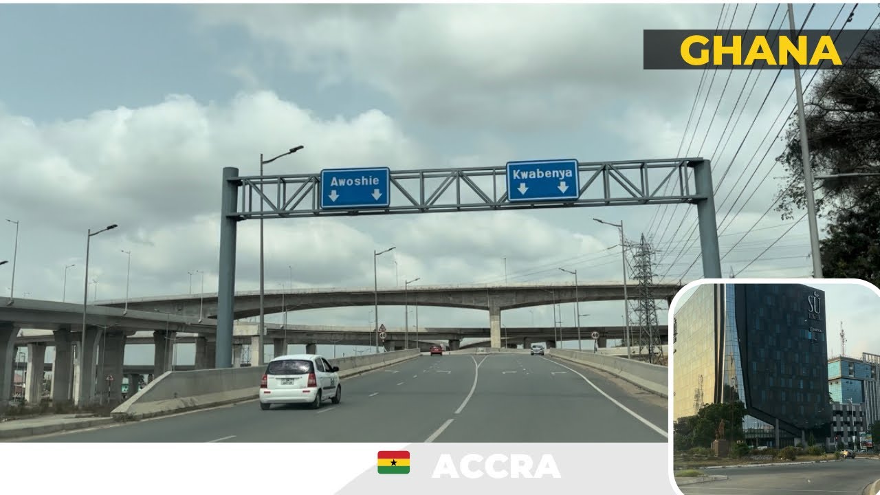 A ride to Kwabenya through Pokuase Interchange | Accra - Kumasi Road