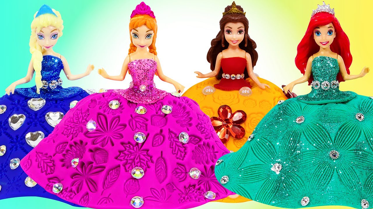 DIY How to Make Awesome Clay Dresses for Princess Mini Dolls