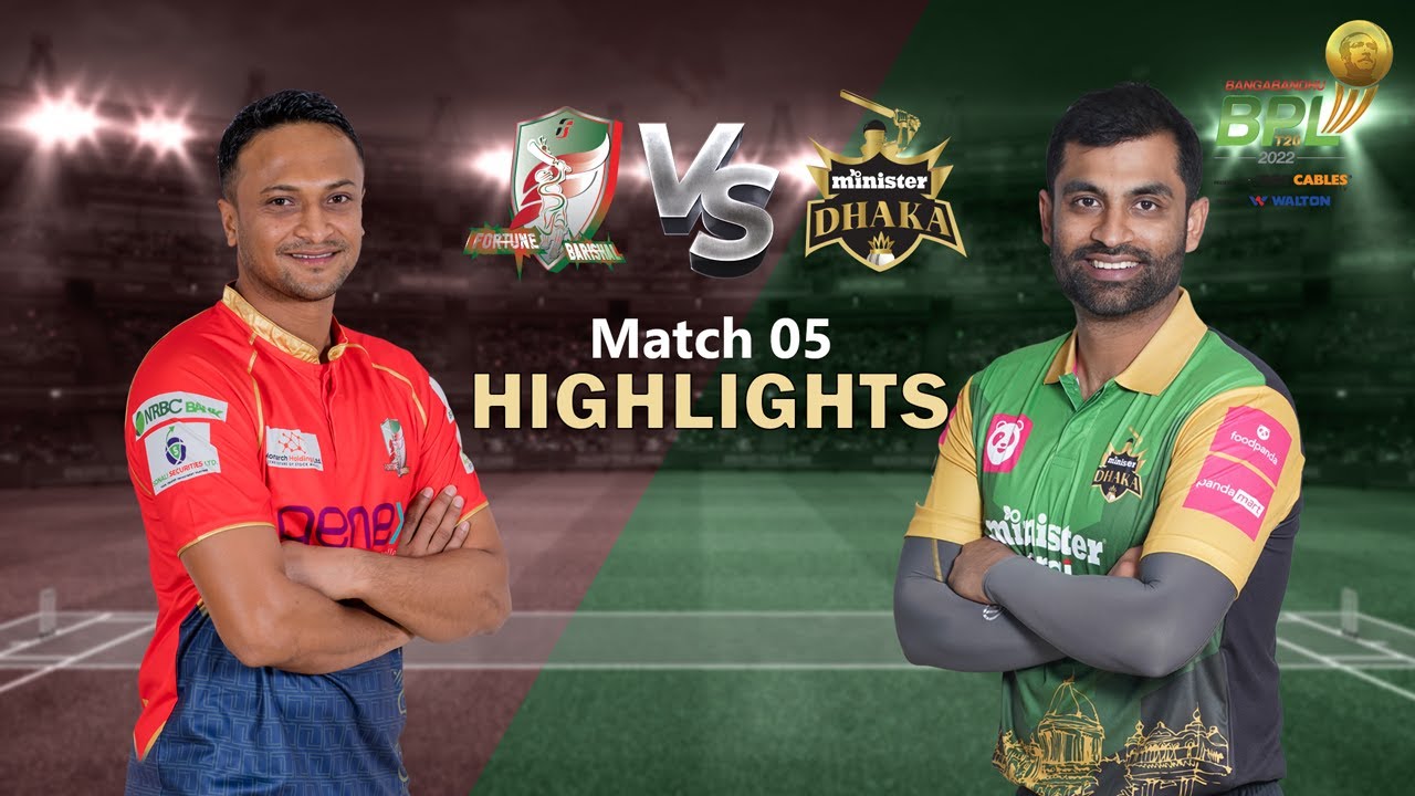 Fortune Barishal vs Minister Group Dhaka | 5th Match | Highlights | Season 8 | BBPL 2022