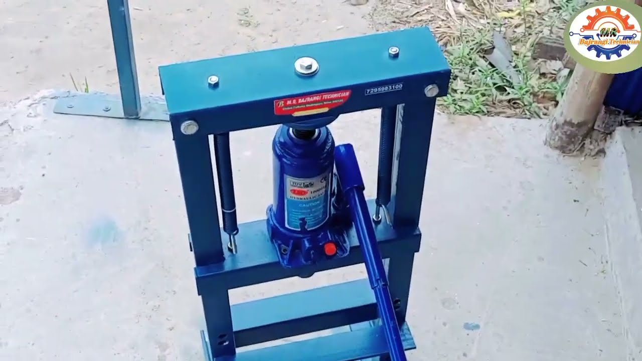 How To Make Hydraulic Press Machine  हाइड्रोलिक प्रेस मशीन कैसे बनाएं 10 ton