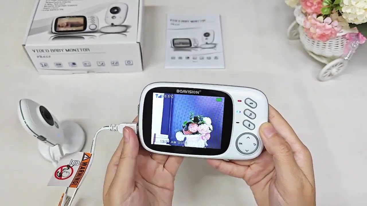 VB603 Video Baby Monitor 2.4G Wireless With 3.2 Inches LCD 2 W