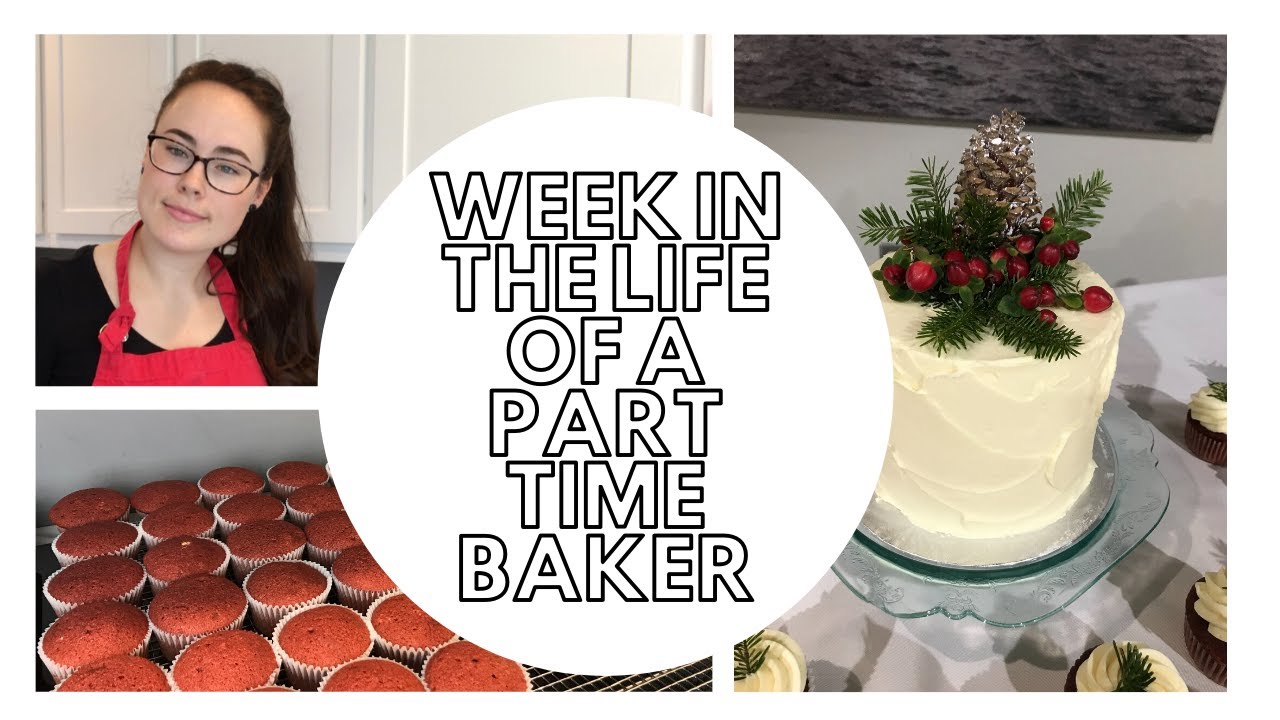 WEEK IN THE LIFE OF A BAKER: baking and decorating a wedding cake and cupcakes as a part time baker