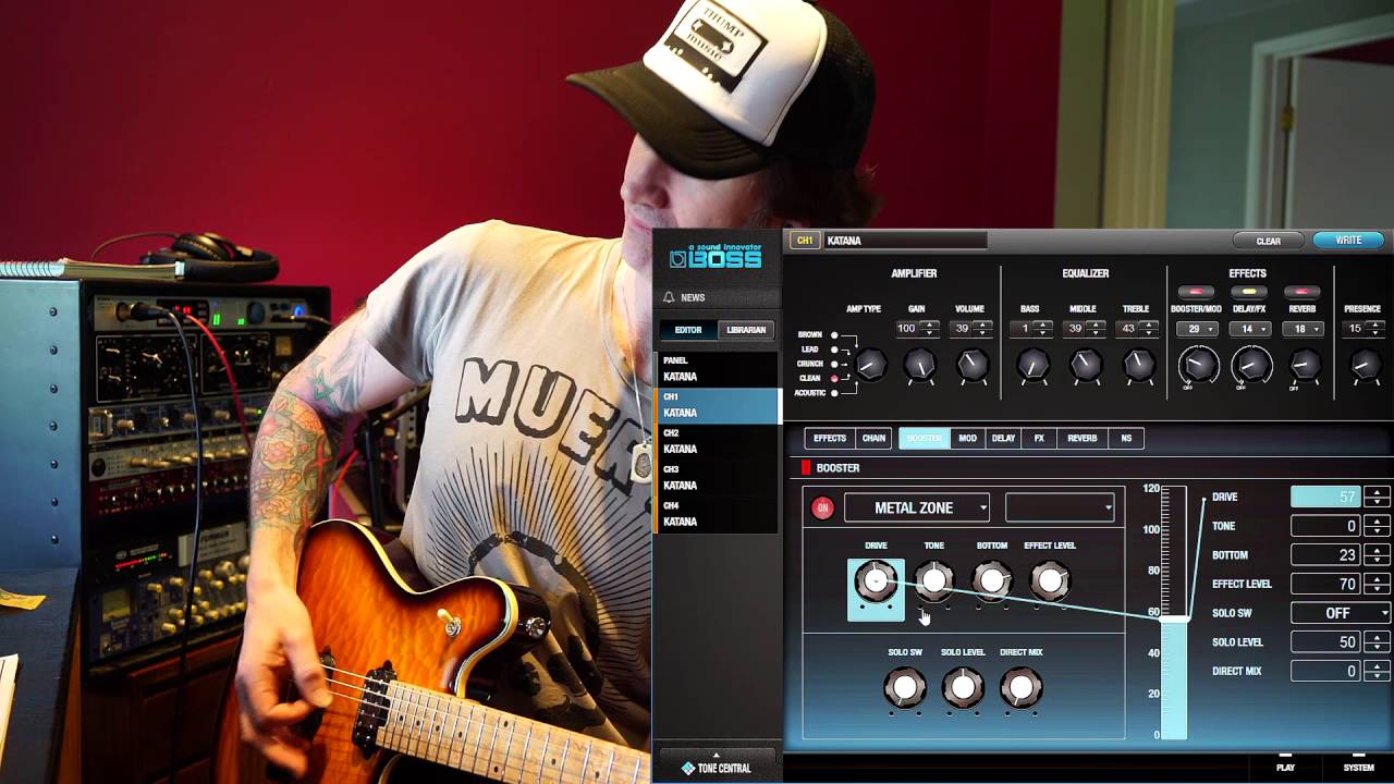 Boss Katana Tone Studio editor