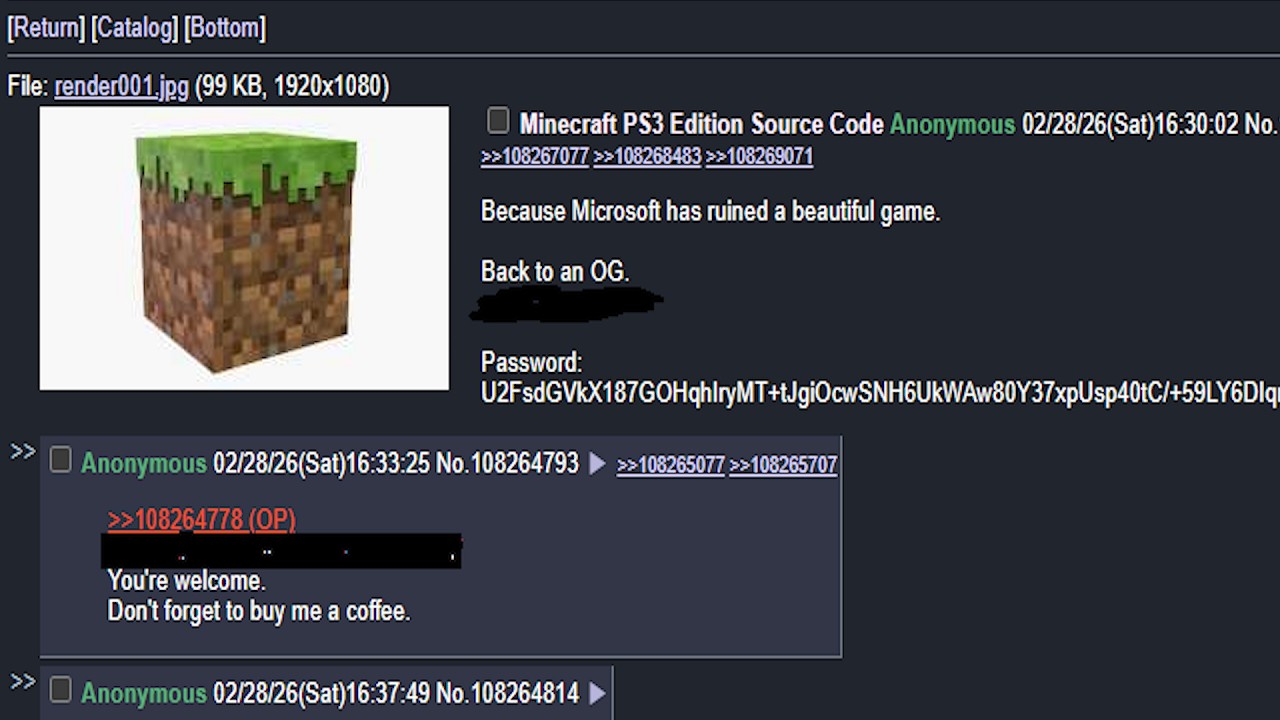 All Minecraft Console Source Code has been leaked... (Our prayers have been answered)