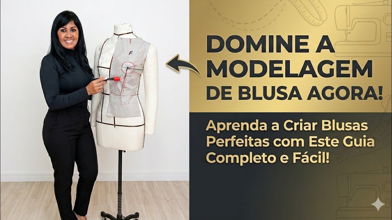 DIY Como fazer Modelagem Base Blusa_Costura fácil passo a passo para iniciantes Gisleide Novelo