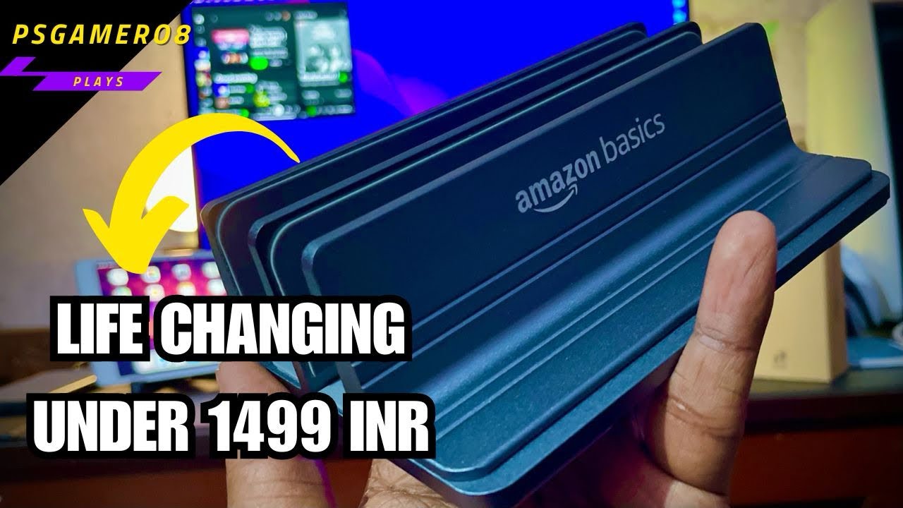 Amazon Basics vertical laptop stand that really changed my work flow #laptopstand