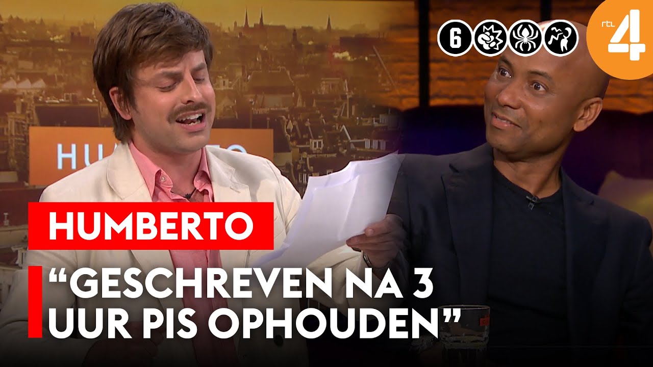 Joost Oomen draagt LEGENDARISCH gedicht voor | Humberto | RTL Talkshow