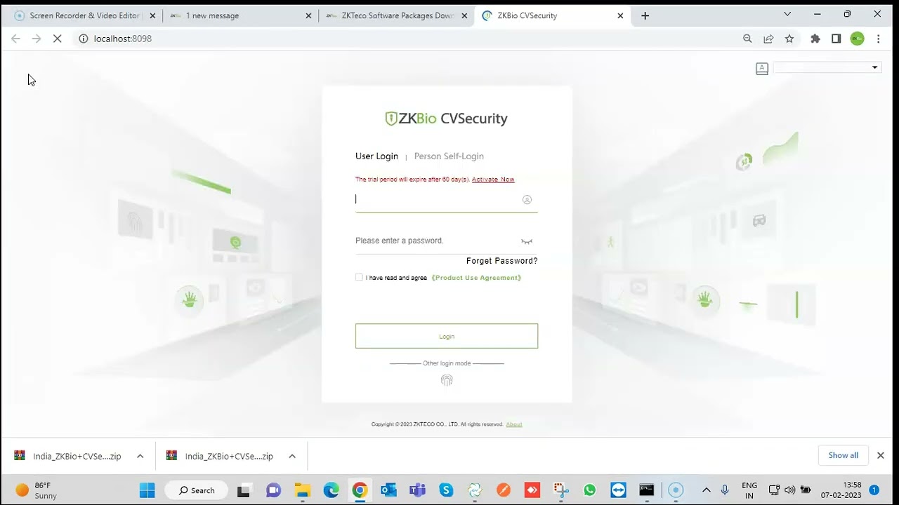 ZKBio CVSecurity Installation Demo English
