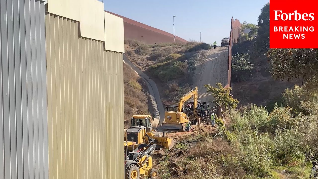 NEW VIDEO: Border Wall Construction Resumes After Trump Takes Office At US-Mexico Divide In Tijuana
