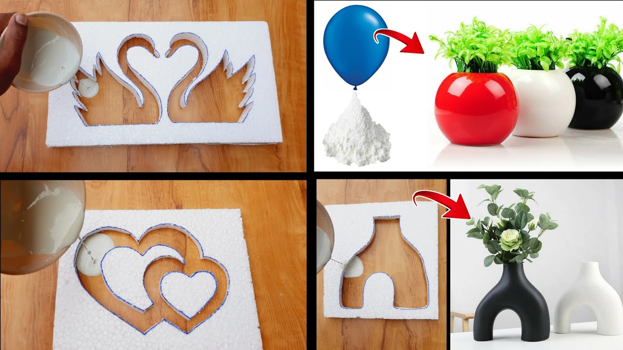 4 Easy White Cement Craft Ideas // Cement Craft Ideas // Home Decoration