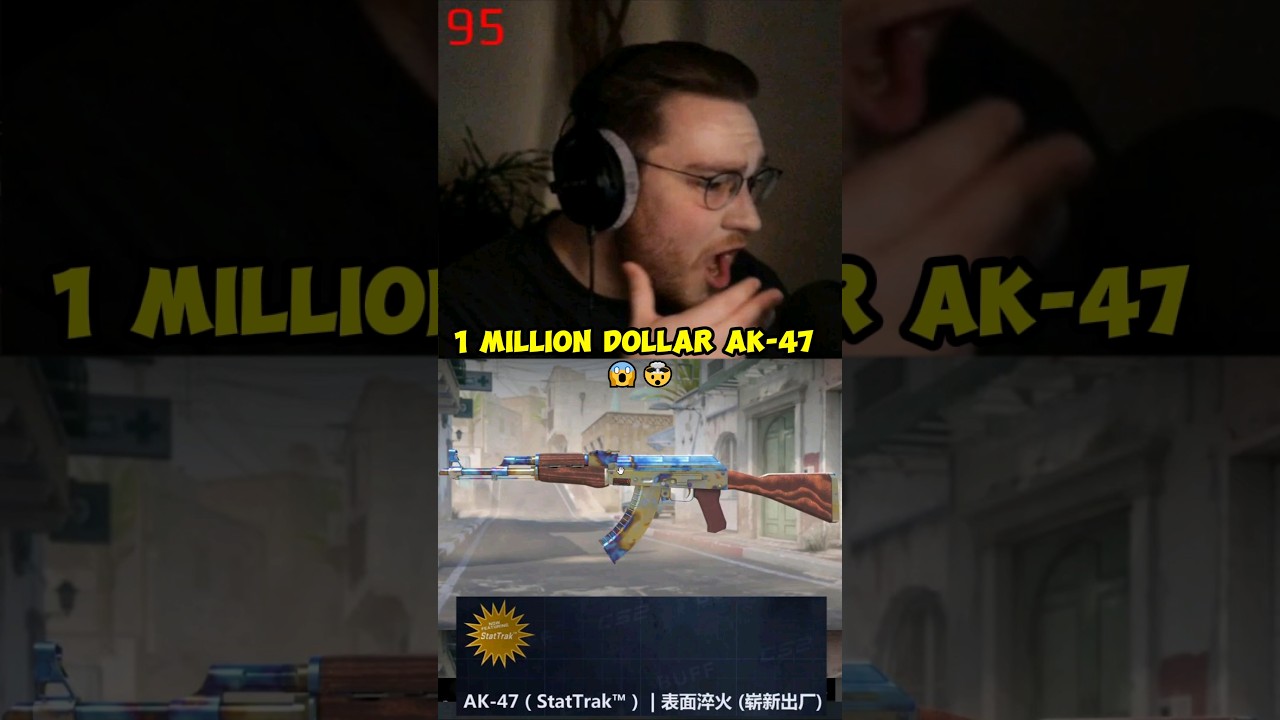 ohnePixel reacts to 1 million dollar ak-47 StatTrak FN Blue gem pattern 661 #ohnepixel #cs2 #csgo