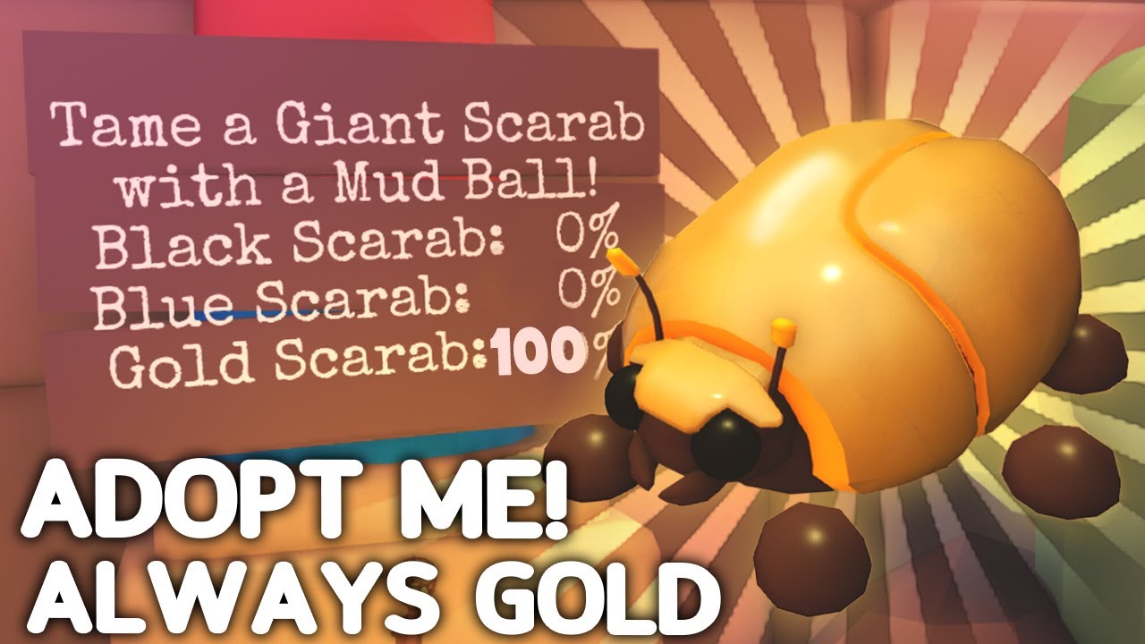 Trying How To ALWAYS Hatch GOLDEN Scarab In Adopt Me Desert Update!