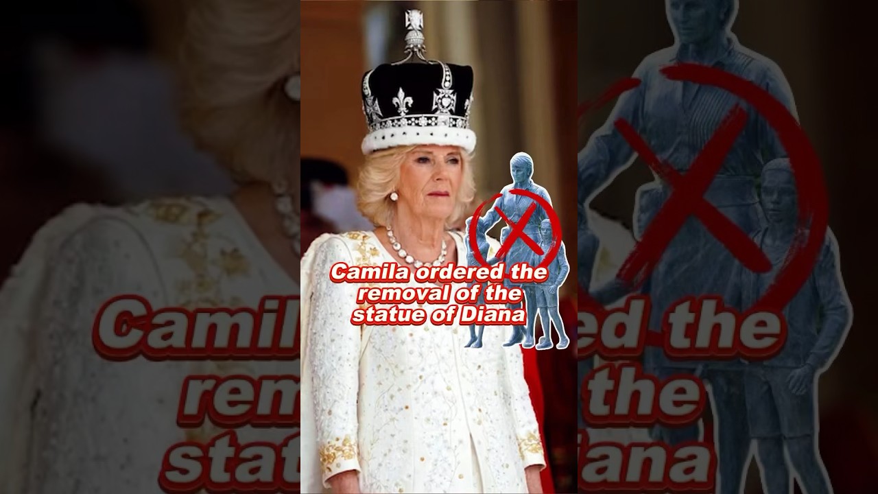 Camila ordered the removal of the statue of Diana #camilla #diana #william #royal #fypage
