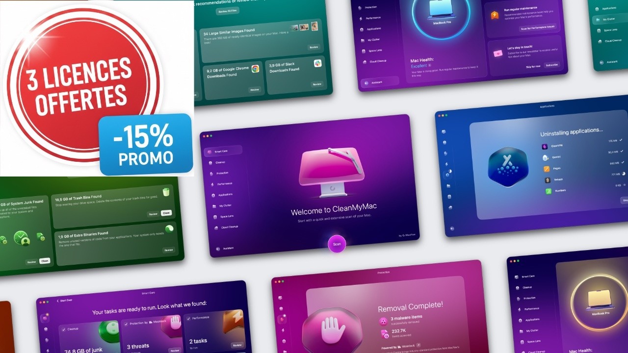 Optimisation Mac M1 à M5 : Boostez votre système ! (3 Licences CleanMyMac à Gagner + coupon -15%)
